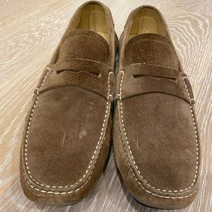 Ferragamo brown suede shoes